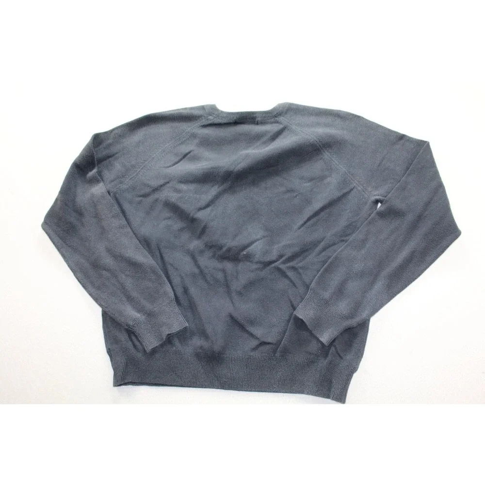 Banana Republic Sweater Mens M Gray Crew Neck Long Sleeve Raglan